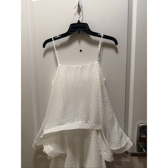 Elliatt Moss Tiered Embellished Gown White bachelorette wedding Bridal size S NW - Picture 8 of 11